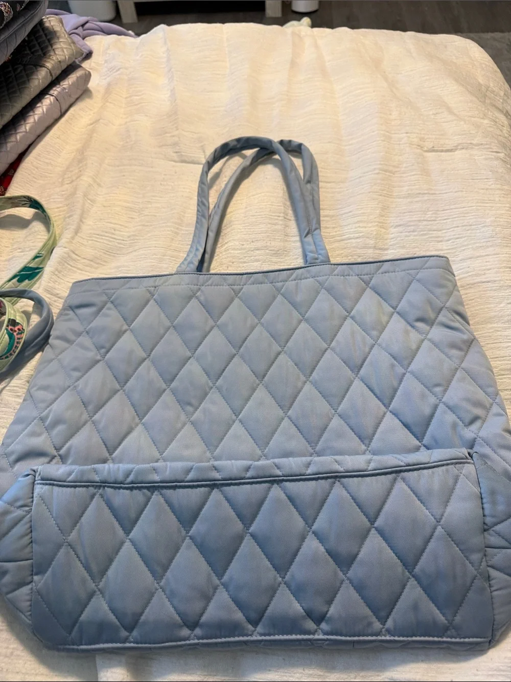 Vera Bradley Quilted Sky Blue Tote
